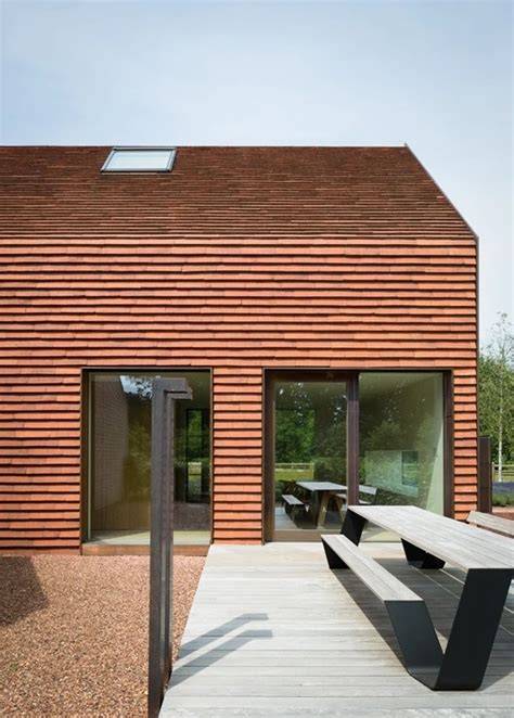 Fibrocementinės fasado plokštės ir klinkerinės plytos vizualizacija