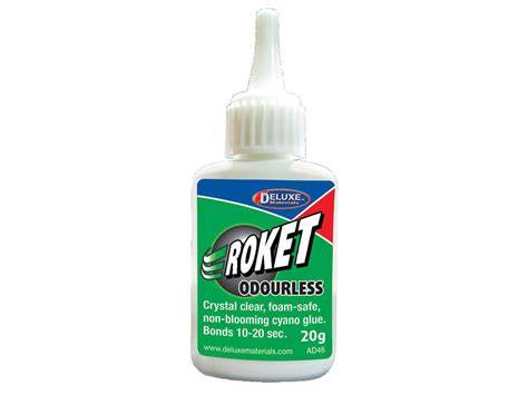 Deluxe Materials Roket Odourless - produkto asortimento pristatymo infografika