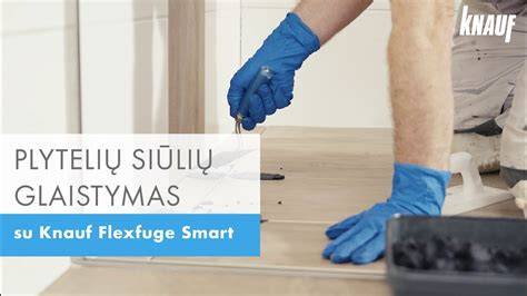 Siūlių glaistymo pavyzdys su Flexfuge