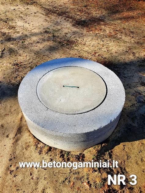 Betoninių šulinių žiedų ir dangčių pavyzdžiai