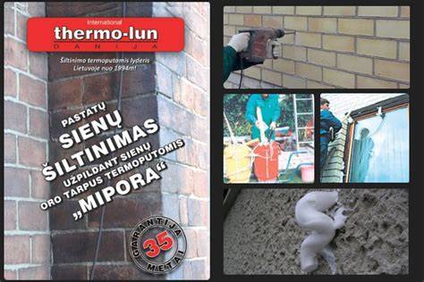 Infografika: Sienų oro tarpo šiltinimo schema termoputomis