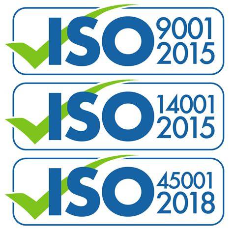 ISO 9001:2015 ir ISO 14001:2015 ženklai