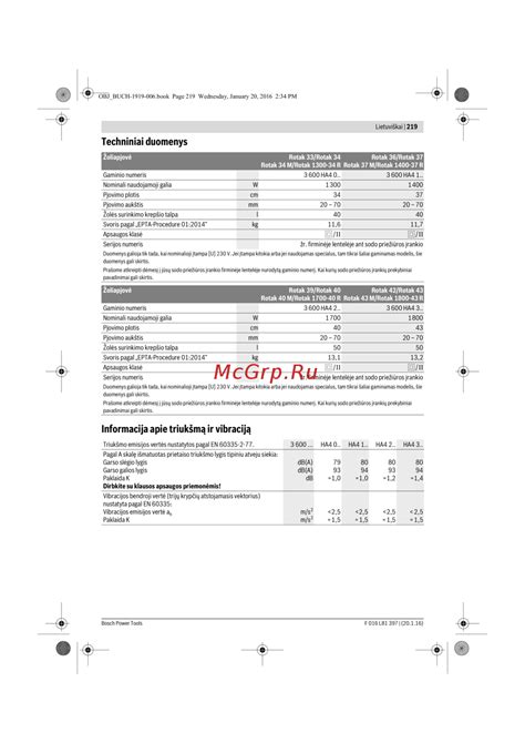 Techniniai duomenys ir specifikacijos
