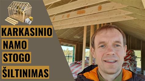 Infografika apie karkasinio namo komponentus (stogo, sienų, pamatų, šiltinimo sluoksnių)