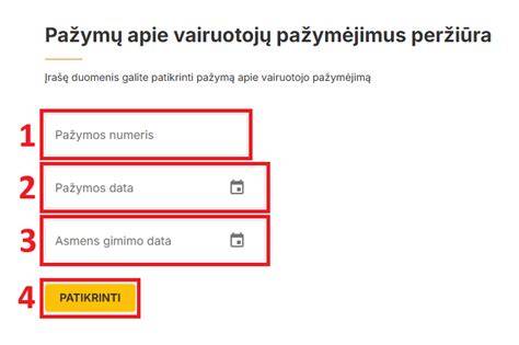 Regitros paslaugos: pažymėjimo keitimas ir duomenų patikra