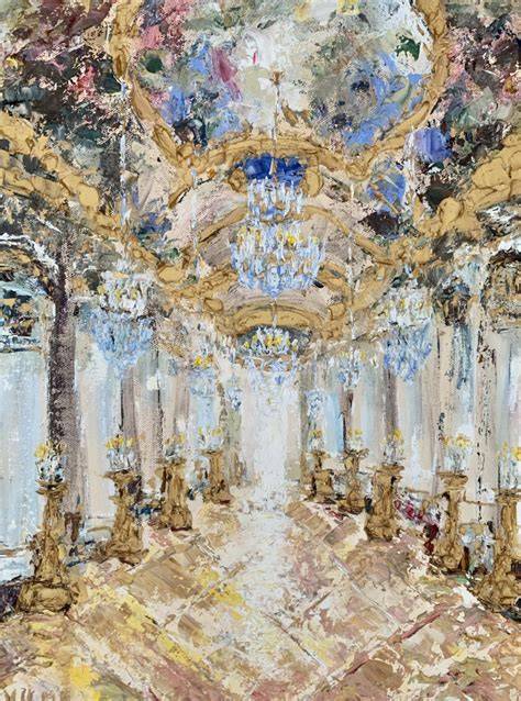 Versalio veidrodžių galerija XVI-XVII a. iliustracija