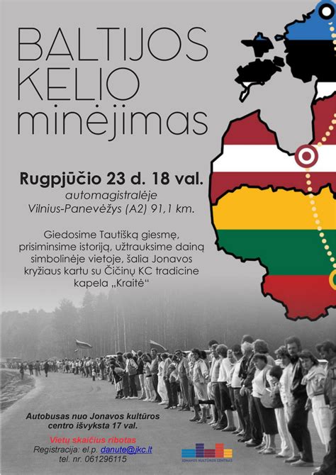 Baltijos kelio 25-mečio minėjimas - renginiai miestuose