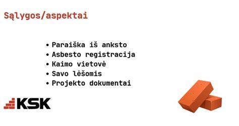 Infografika: Paraiškos procesas asbestinės stogo dangos keitimui