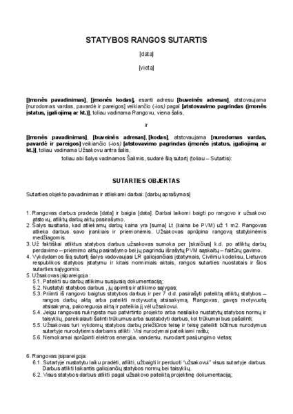 Teisiniai aspektai: rangos sutartis, kokybės užtikrinimas ir garantijos