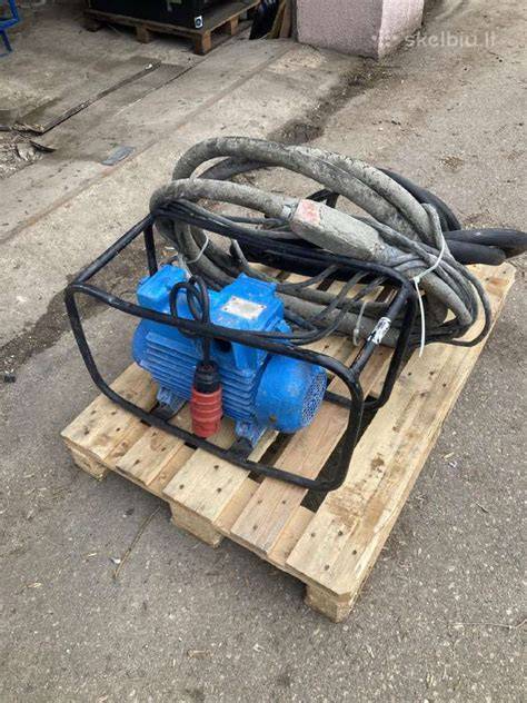 Betono vibratorių tipų ir taikymo schema