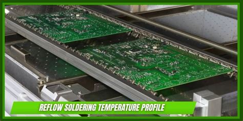 Diagramą: reflow temperatūros profilis su keturiais etapais