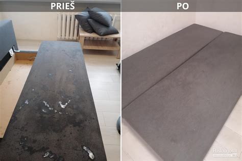 PVC plokščių valymo pavyzdys