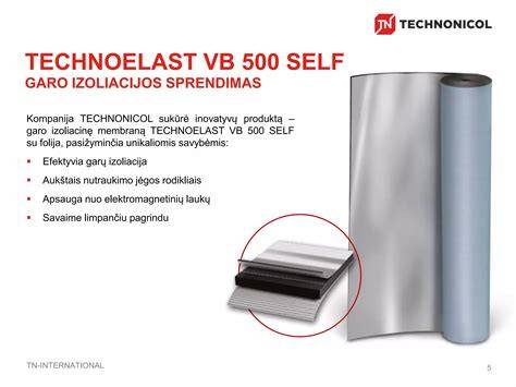 TECHNOELAST VB 500 SELF membrana ant plokščio stogo