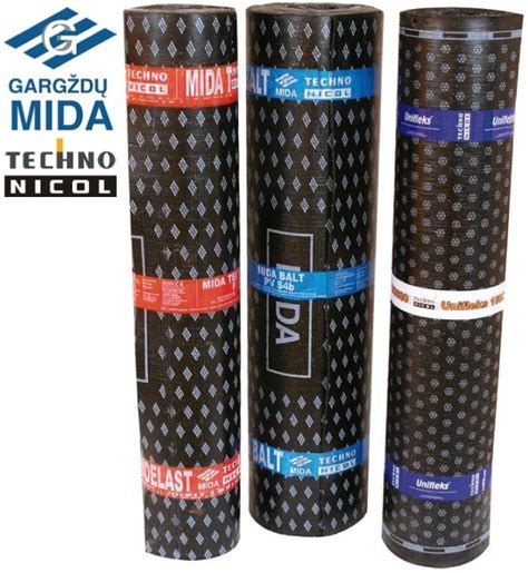 Bituminės ruloninės dangos struktūra