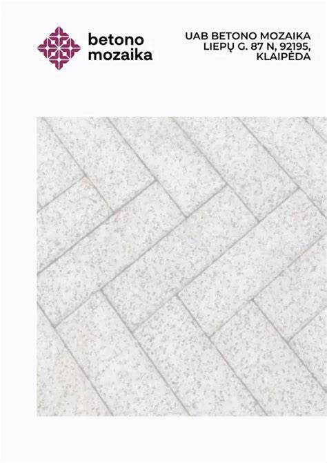 Betono mozaika - produkto ekspozicija ir naujienų katalogas