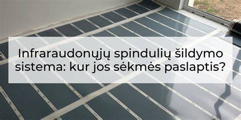 Infraraudonųjų spindulių šildymo sistema ant betoninių grindų