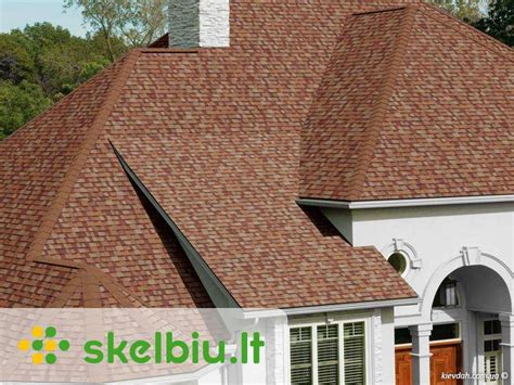 Katepal bituminių čerpelių stogo dangos pavyzdys