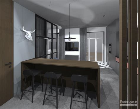 Interjero architektas projektuojantis pastato brėžinius