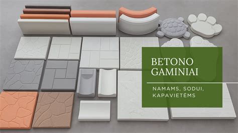 Šaligatvio plytelės ir kiti betono gaminiai