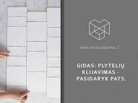 Vizualinė schema apie plytelių klijavimo eigą: paruošimas, klijavimas, džiūvimas, glaistymas, valymas