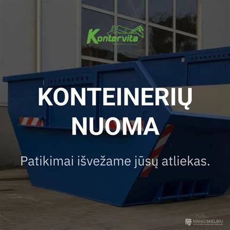 Konteinerių dydžių apžvalga