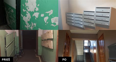 Tvarkinga laiptinė po remonto darbų