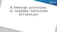 Kokybės ir matmenų vertinimo kriterijai