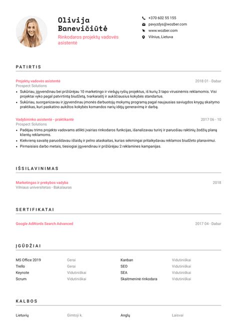 Darbo skelbimo pavyzdys medienos sektoriuje