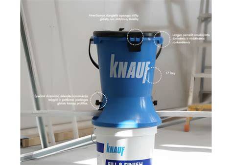 Knauf glaisto pakuotės etiketė su savybėmis ir galiojimo laikotarpiu