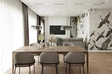 Interjeras su dažytais tapetais