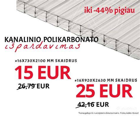 Kanalinio ir monolitinio polikarbonato plokščių palyginimas infografikoje
