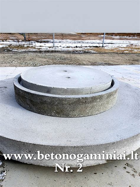 Betoninių šulinių žiedų montavimo schema