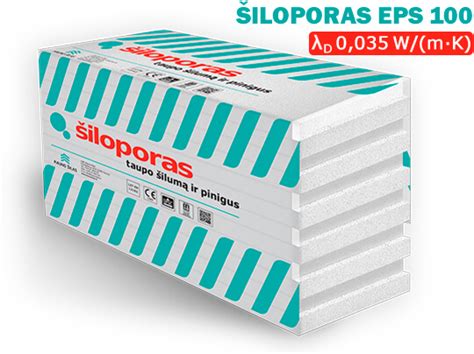 Šiloporas EPS plokščių charakteristikos
