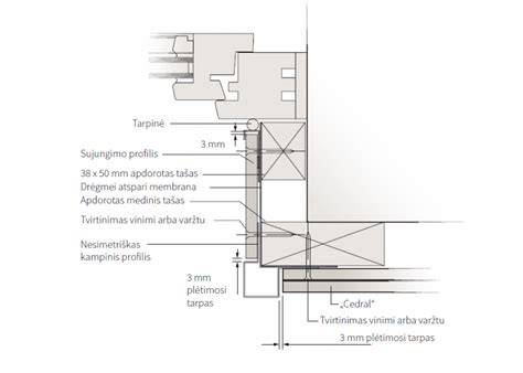 Vizualizacija: Cedral Click montavimas horizontaliai ir vertikaliai