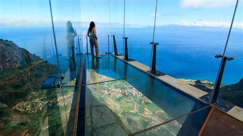 Mirador de Abrante stiklinis balkonas virš bedugnės