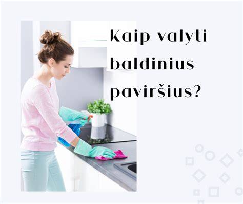 Demonstracija: paviršiaus valymas su pirštine ir rožine šluoste