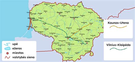 Nigerijos žemėlapis su pažymėtais miestais