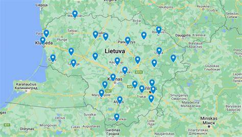 Mapa: Hanbud atstovybės Lietuvoje lokacijos žemėlapis
