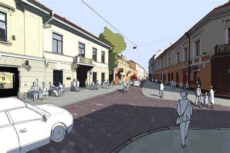Arbato gatvės vaizdas vakare