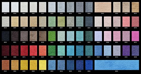 Kiliminės dangos spalvų paletė