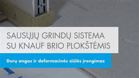 Infographic: Sausos grindų sistema Knauf Brown ir Brio