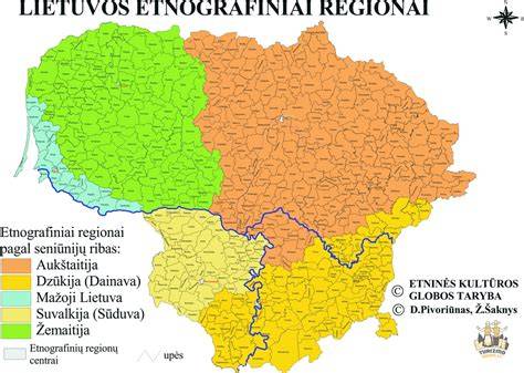 Mapa: Lietuvos regionai su Ermitažo parduotuvėmis
