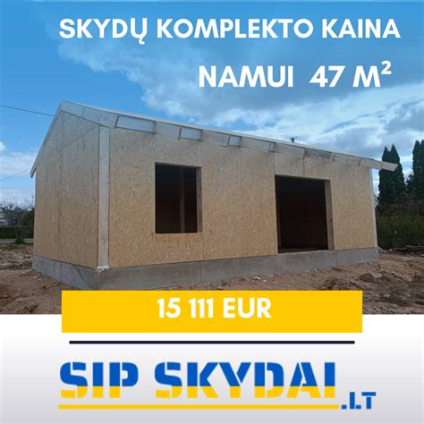 Infografikas: SIP skydų sandara: OSB-EPS-OSB sluoksniai