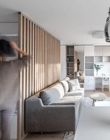 Medinės pertvarinės sienelės interjere