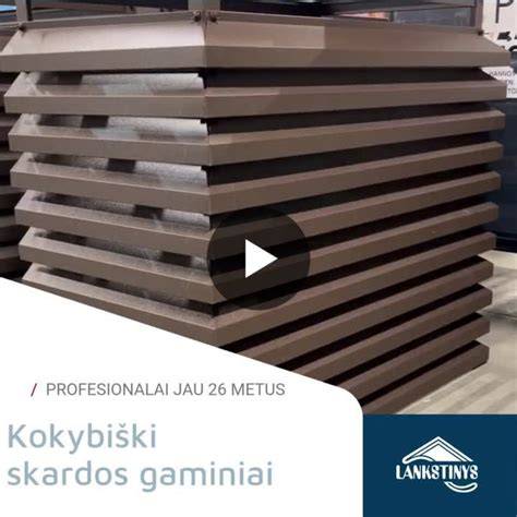 Kamino apskardinimo pavyzdys iš skardos