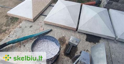 Betono stulpų stogeliai įvairių formų pavyzdžiai