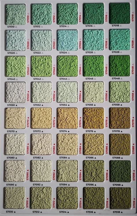 Paletė dekoratyvinio tinko spalvų