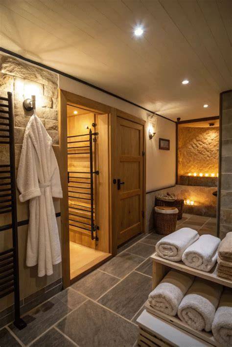 Chalet stiliaus poilsio zona pirtyje