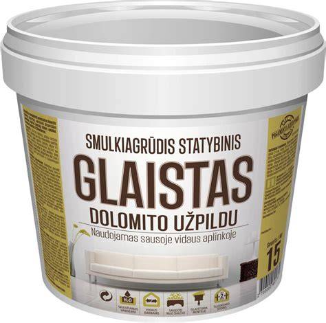 Didelių įtrūkimų glaistas - gamybos principas