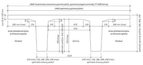 1 pav. TT skerspjūvio perdangos plokščių schema